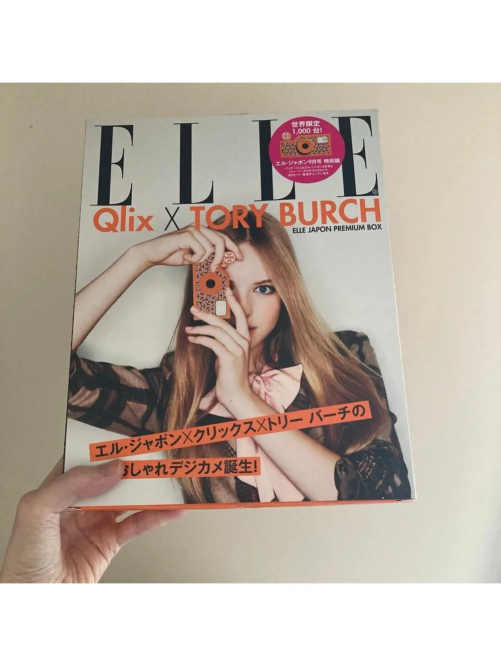 Tory Burch Qlix Toy Digital Camera Compact Elle Japan Magazine Set Limited